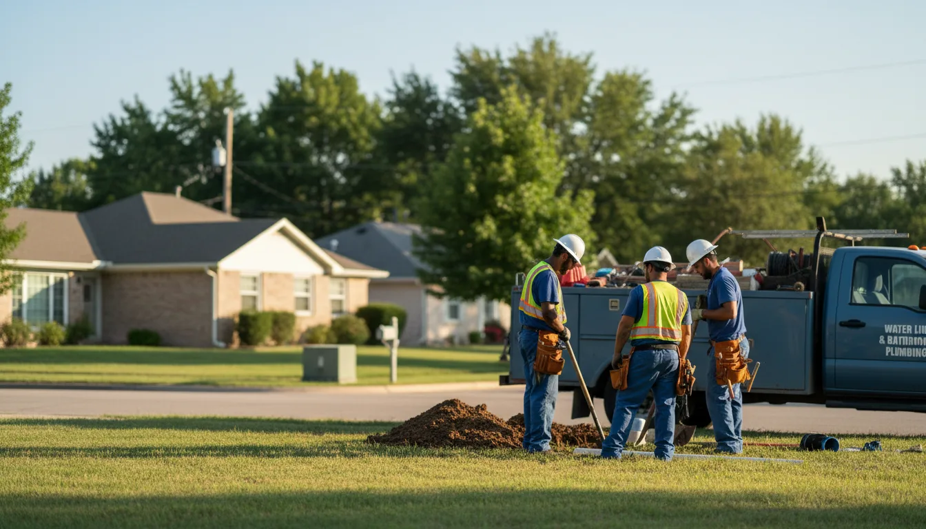 Residential water line and bathroom plumbing service in Emily, MN